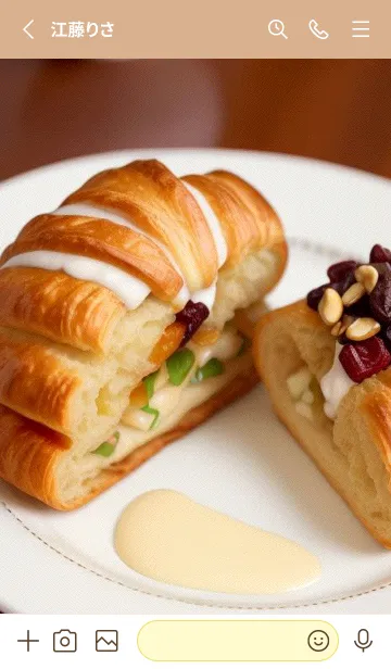 [LINE着せ替え] 午後のコーヒータイム-パンケーキ UCcu9の画像2