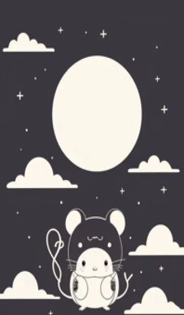 [LINE着せ替え] 可愛い小さなマウス 快適な良い日 6JLfLの画像1