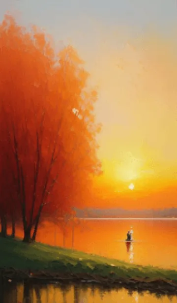 [LINE着せ替え] 下班後の夕日のビーチ a7dRFの画像1