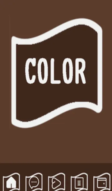[LINE着せ替え] brown color P56の画像1
