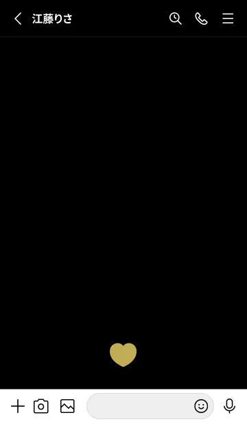[LINE着せ替え] ハート イン ブラック 3の画像2