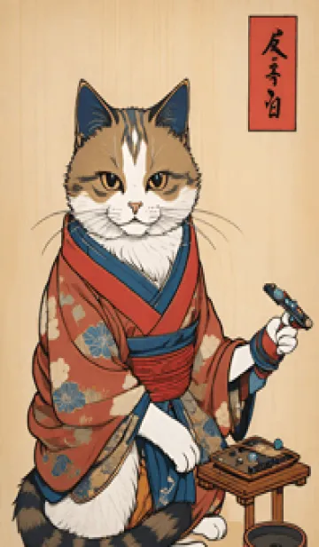 [LINE着せ替え] 猫の浮世絵 629de7の画像1