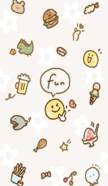 ベージュ happy smile05_1の着せ替えメイン画像