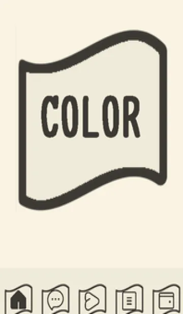 [LINE着せ替え] beige color P58の画像1