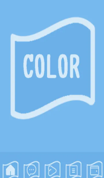 [LINE着せ替え] blue color P56の画像1