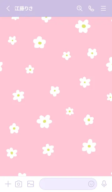[LINE着せ替え] flower pattern / purplepink2の画像2
