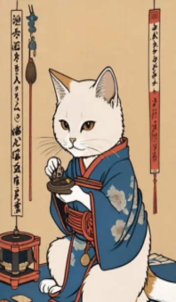 [LINE着せ替え] 猫の浮世絵 9979c2の画像1