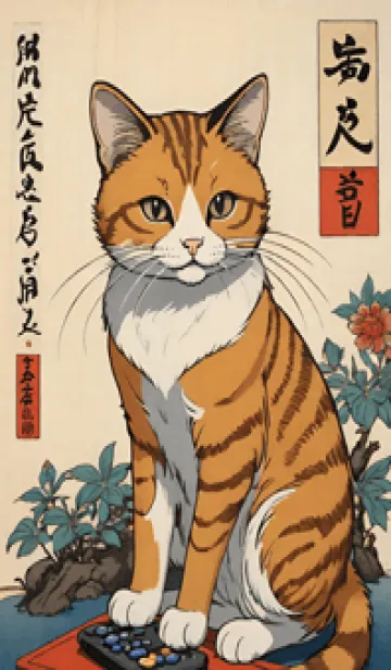 [LINE着せ替え] 猫の浮世絵 862894の画像1