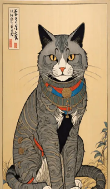 [LINE着せ替え] 猫の浮世絵 746A55の画像1