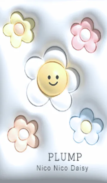 [LINE着せ替え] blue ぷっくりニコニコデイジー13_1の画像1