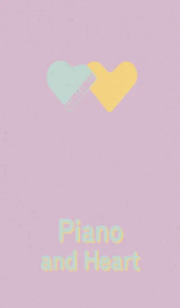 [LINE着せ替え] ピアノ型のハートと♥ パステルの画像1