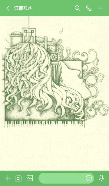[LINE着せ替え] ピアノとイメージ フォーリッジの画像2