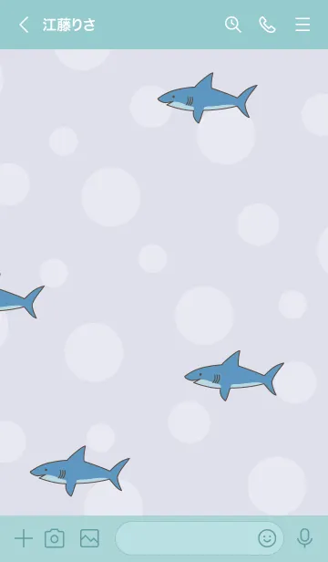 [LINE着せ替え] サメ たくさん15の画像2