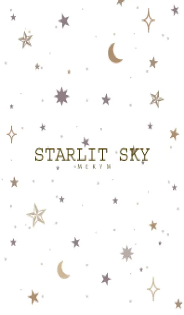 [LINE着せ替え] SIMPLE STAR-STARLIT SKY WHITE- 8の画像1