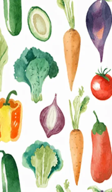[LINE着せ替え] 【シンプル】お野菜の着せかえ#790の画像1
