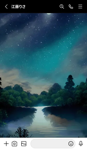 [LINE着せ替え] 綺麗な星空の夜景着せかえ#1042の画像2