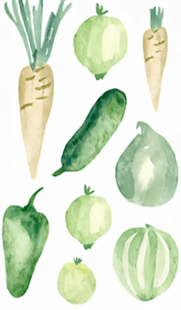 [LINE着せ替え] 【シンプル】お野菜の着せかえ#788の画像1