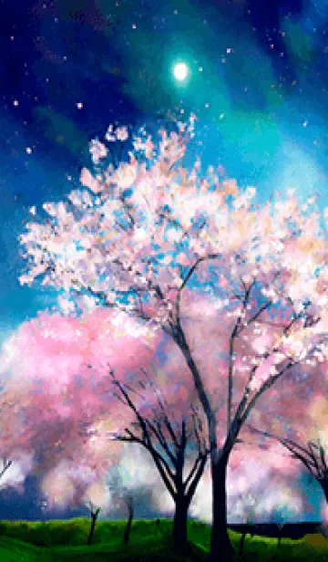美しい夜桜の着せかえ#892の着せ替えメイン画像