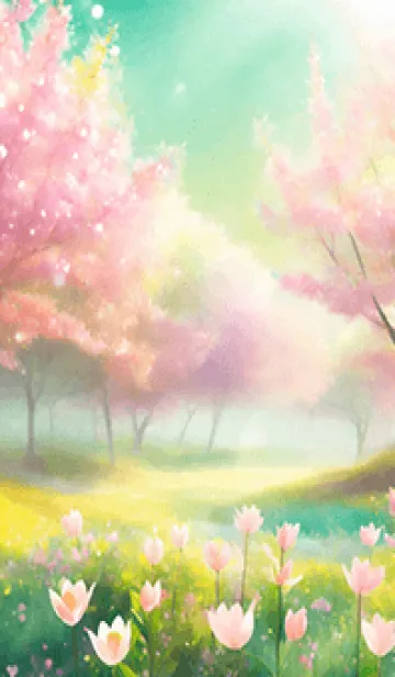 [LINE着せ替え] 優美な春の風景の着せかえ(Spring-658)の画像1