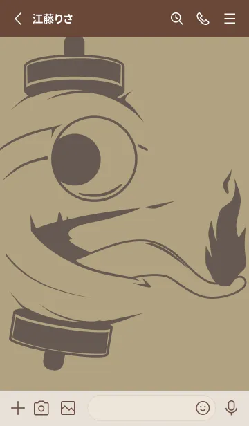 [LINE着せ替え] kabemon-提灯おばけ マスタードの画像2