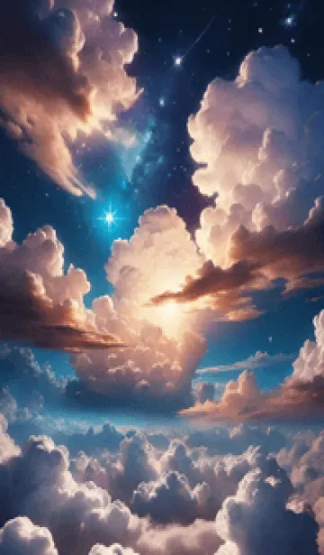 [LINE着せ替え] 晴れた空と星 ZLQKLの画像1