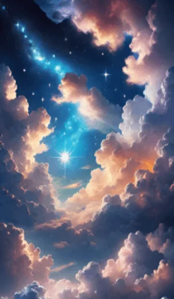 [LINE着せ替え] 晴れた空と星 l39bQの画像1