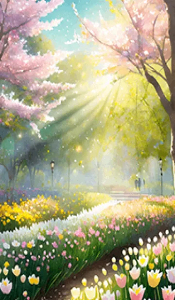 [LINE着せ替え] 優美な春の風景の着せかえ(Spring-663)の画像1