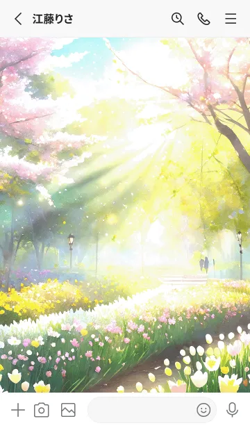 [LINE着せ替え] 優美な春の風景の着せかえ(Spring-663)の画像2