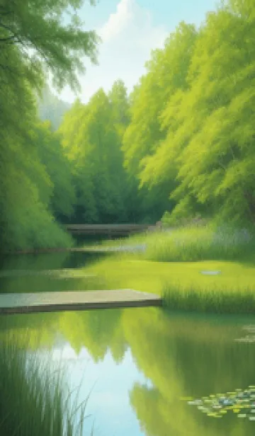 [LINE着せ替え] 田園風光-春の丘の草原 WCu69の画像1