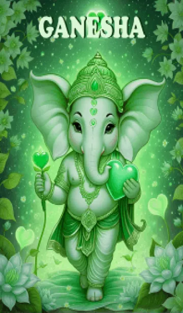 [LINE着せ替え] Ganesha, green attracts wealth,(JP)の画像1