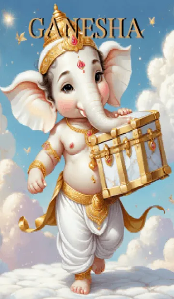 [LINE着せ替え] White_Ganesha Rich Rich Rich Theme (JP)の画像1