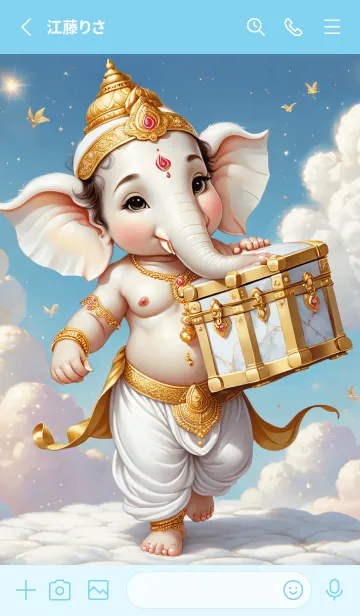 [LINE着せ替え] White_Ganesha Rich Rich Rich Theme (JP)の画像2