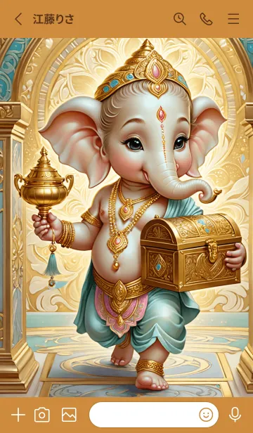 [LINE着せ替え] gold Ganesha_For Rich & Rich Theme (JP)の画像2