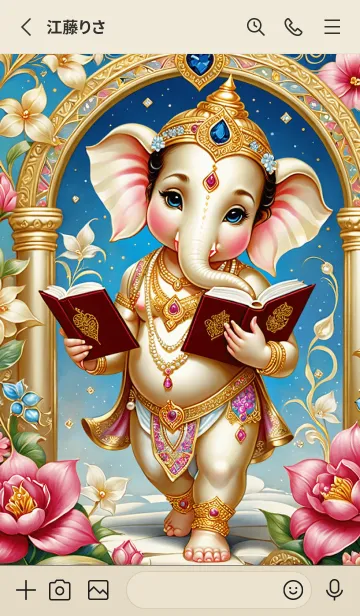 [LINE着せ替え] Gold:Ganesha money Flow & Rich Theme(JP)の画像2