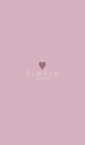 [LINE着せ替え] DUSKY PINK - SIMPLE HEART - 31の画像1