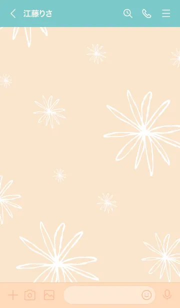 [LINE着せ替え] 白い線の花18の画像2