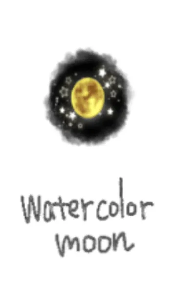 [LINE着せ替え] 水彩画風の月の画像1