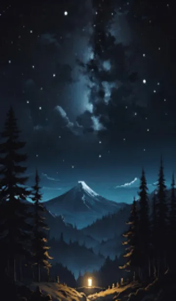 [LINE着せ替え] 星夜 山 ZwBMNの画像1