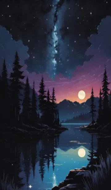 [LINE着せ替え] 星夜 山 a9Wawの画像1