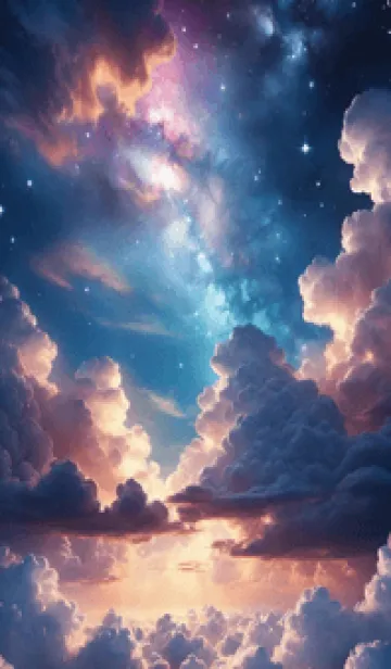 [LINE着せ替え] 晴れた空と星 W9u4pの画像1