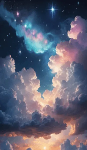 [LINE着せ替え] 晴れた空と星 NG8ySの画像1