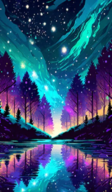 [LINE着せ替え] 綺麗な星空の夜景着せかえ#1052の画像1