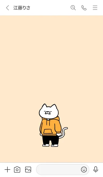 [LINE着せ替え] パーカーにゃん02の画像2