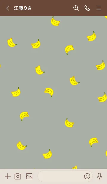 [LINE着せ替え] バナナ総柄 /greenbeigeの画像2