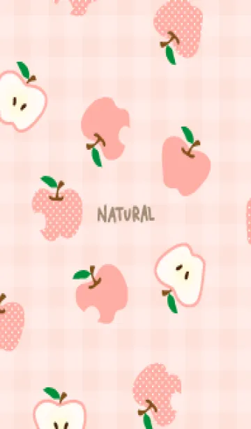 [LINE着せ替え] りんご チェック柄23の画像1