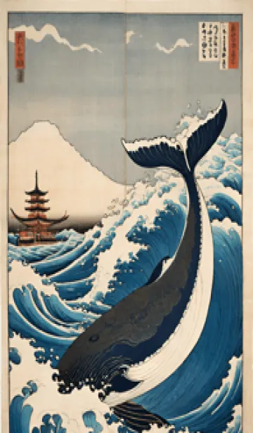 [LINE着せ替え] 浮世絵 - 鯨 952F0Eの画像1