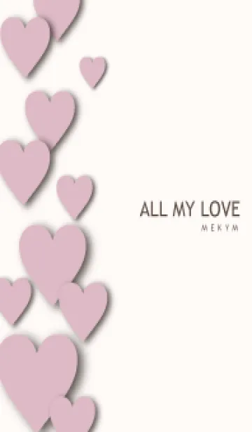 [LINE着せ替え] ALL MY LOVE-DUSKY PINK HEART 29の画像1