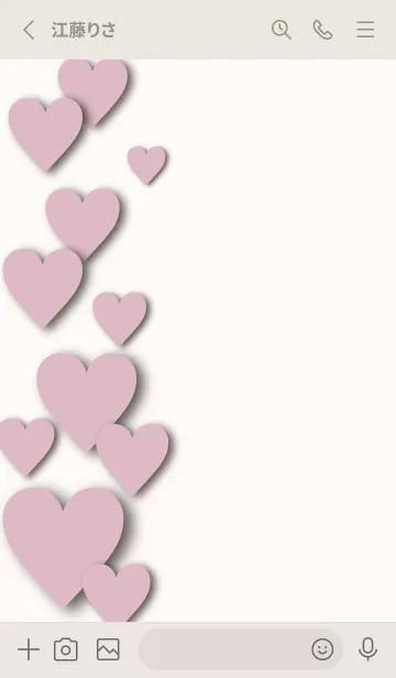 [LINE着せ替え] ALL MY LOVE-DUSKY PINK HEART 29の画像2