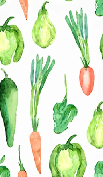 [LINE着せ替え] 【シンプル】お野菜の着せかえ#803の画像1