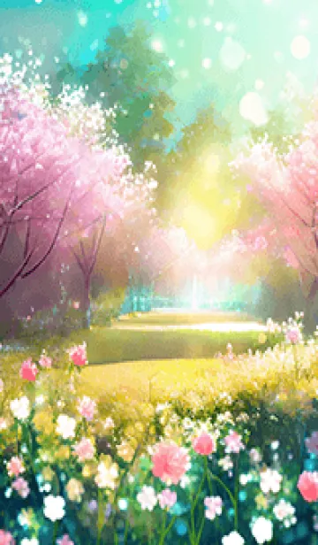 [LINE着せ替え] 優美な春の風景の着せかえ(Spring-675)の画像1